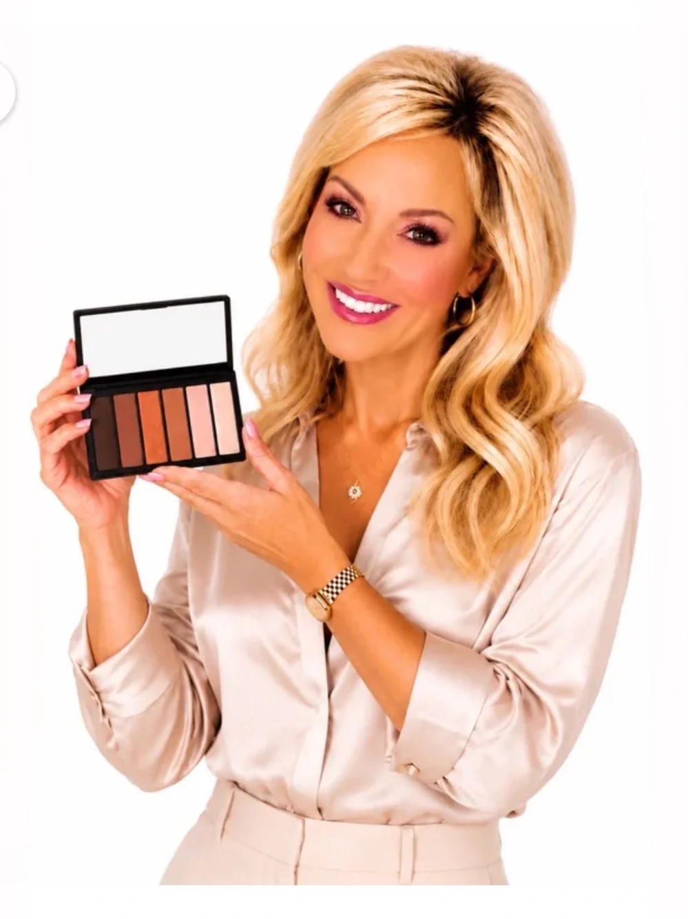 Laura Geller Dream Team Blush Hour 6 Multi-Finish Shimmer Eye Palette 0.45 oz